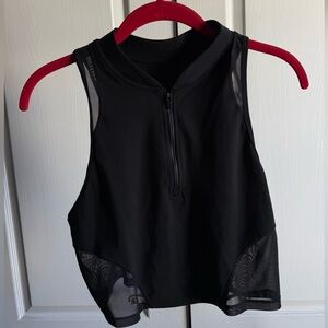 Fabletics Black Mesh Detail Tank Top